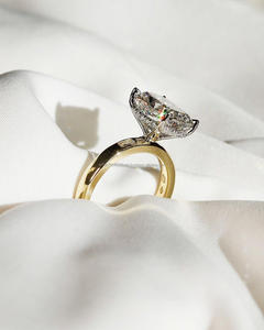 <b>For</b> GIA Certified Natural <b>Cushion</b> Cut Engagement Ring Custom 18K Gold Design IGI Certificate-Bulk Gift Option Trusted Supplier - Product Image 3