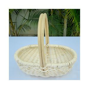 Paniers en rotin blancs écologiques pour la décoration de la maison, fruits et bonbons - Product Image 4