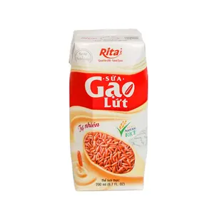 Healthy drink from Brown Rice Milk Best Selling 200ml Rita Paper Pack Brown Rice Milk Fast Shipping Original Instant Beverage