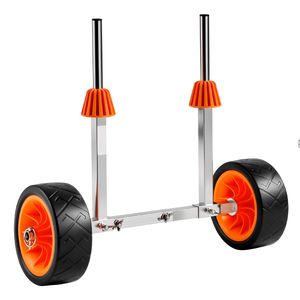 Carrello per Kayak con Capacità di Carico di 250 Libbre, Smontabile, Carrello per Canoa con Ruote in Gomma Piena da 7,5 Pollici e Cavalletto - Product Image 6