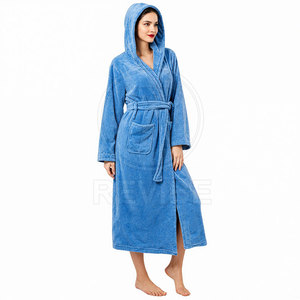 Peignoir pour femme Everyday Elegance - Léger, 100% coton, manches longues, finition premium, pour l'été/l'automne/le printemps, vêtements de maison - Product Image 4