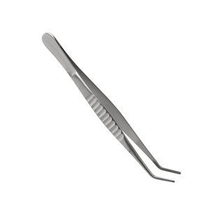 Pinzas de tejido atraumáticas DeBakey, curvadas, con dientes serrados, 16 cm, herramienta de precisión para manipulación de tejidos delicados, instrumentos de acero inoxidable - Product Image 4