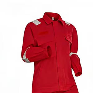 Conjunto de Ropa de Trabajo Fluorescente Reflectante con Material de Algodón y Tiras de Protección Laboral - Product Image 3