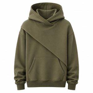 Sudadera con Capucha Unisex de Forro Polar, Color Sólido Informal, con Bolsillo, Corte Regular, Sudadera con Capucha Tejida de Otoño, 100% Algodón, Manga Raglán - Product Image 5