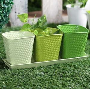 Macetero de Metal Hecho a Mano de Diseño Creativo y Lujoso, Kit de Jardinería RoyalDecoration, Macetero Atractivo y Económico - Product Image 1