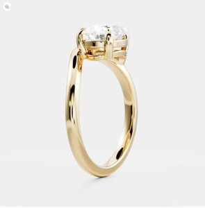 Pear Moissanite 10x7mm Prong Set <b>Solitaire</b> <b>Ring</b> 925 Sterling <b>Silver</b> Yellow Gold Plated Luxury Engagement Party Promise Wedding - Product Image 2