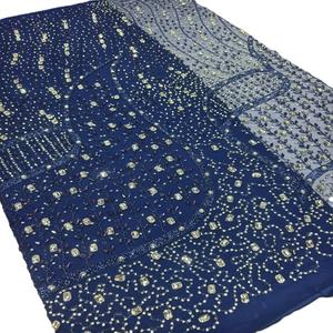 Tissu en dentelle à paillettes de strass, écologique, de haute qualité, non tissé, poids moyen, couleur personnalisée, COLLECTION A.K.TRENDY - Product Image 1