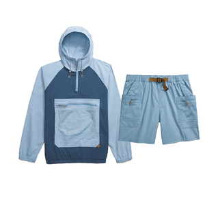 Men's Reflective Softshell Windbreaker Shorts Set 2-piece Nylon Tracksuit Summer Shirt Shorts <b>Wind</b> <b>Breaker</b> For Outdoor - Product Image 5