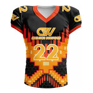 Maillot de football américain en maille 100 % polyester, design personnalisé, sublimation, tenue d'équipe, short imprimé, nom d'équipe personnalisé, vente en gros - Product Image 1