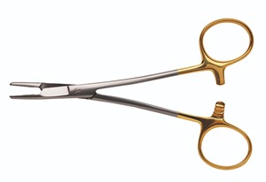Porte-aiguilles de qualité supérieure, forceps TC, manche doré, acier inoxydable, instruments chirurgicaux fabriqués au Pakistan - Product Image 4