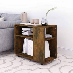 Mesa Auxiliar Pequeña de Madera de Roble Ahumado, Mesas de Consola, Categoría de Producto - Product Image 3