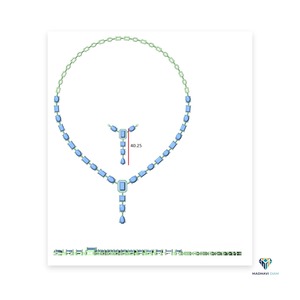 21.178 CT Yellow Gold Emerald Cut Lab Grown Diamond <b>Necklace</b> in 18K Solid Gold, Multi-Shape Drop <b>Statement</b> <b>Necklace</b> for Weddings - Product Image 5