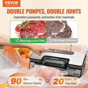 Potente Macchina Sigillatrice Sottovuoto a Doppia Pompa 90Kpa 130W Automatica e Manuale per Alimenti Secchi e Umidi per Uso Domestico - Product Image 2