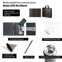 Set de Regalo de Cuero PU Personalizado CARDSILK Directo de Fábrica, Libreta con Diseño de Patrón y Banco de Energía, Idea de Regalo Empresarial