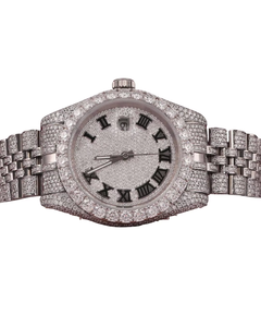 Reloj de Diamantes VVS1 de Acero Inoxidable de Lujo para Hombre, con Diamante Redondo Blanco Brillante de Moissanita VVS, Colección Hip Hop, Ideal para Regalo - Product Image 2