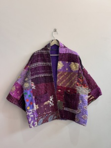 Lot en gros de vestes matelassées Kantha brodées, style bohème, patchwork traditionnel indien fait main, couleurs variées, pour femmes - Product Image 5