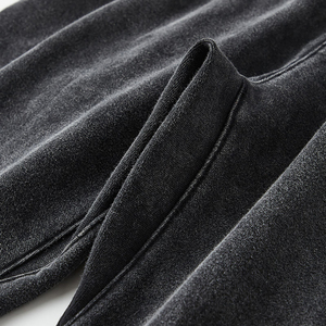 Pantalones de chándal anchos y holgados de algodón 100% grueso para hombre, estilo urbano, vintage, descoloridos por el sol, ideales para invierno. - Product Image 3