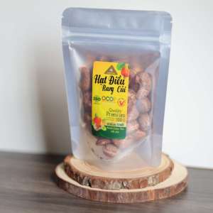 เม็ดมะม่วงหิมพานต์คั่วแบบไม่ปอกเปลือก พรีเมียม W240 รสเค็มเนียนนุ่ม ออร์แกนิค ยี่ห้อตงฟู่ ขายส่ง คั่วจากเวียดนาม 100 กรัม บรรจุซิปล็อค โรงงานส่งออก - Product Image 1