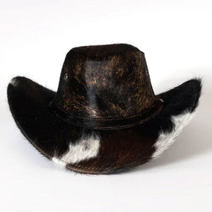 Chapeau en cuir de vache de qualité supérieure pour hommes, tendance pour adultes, chapeaux de cowboy - Product Image 1