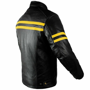 เสื้อแจ็คเก็ตมอเตอร์ไซค์หนังดีไซน์เฉพาะสำหรับผู้ชายจาก High Street ระบายอากาศได้ดี แห้งเร็ว สีดำ สำหรับแข่งรถมอเตอร์ครอส ผลิตโดยผู้ผลิต - Product Image 3