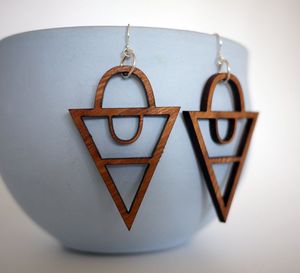 Creative Design Wood <b>Earring</b> With Hook for Gift Party Wear Use Accessory <b>Top</b> Quality Wood Jewelry at Lowest Cost - Product Image 2