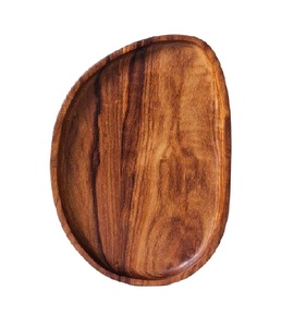 Bandeja de Servicio Ecológica de Madera de Acacia Hecha a Mano con Diseño Moderno para Hoteles y Restaurantes, Forma y Color Personalizables - Product Image 1