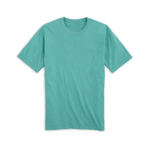 T-shirt homme col rond coupe ajustée en mélange de coton riche, avec coupe profilée, épaules sans coutures, confortable pour la peau, style moderne et minimaliste - Product Image 1