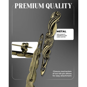 Pin para Kilt con Diseño Tradicional Escocés de Espirales Antiguas, Metal de Alta Calidad para Tartán, Venta al Por Mayor de Fábrica - Product Image 2