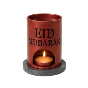 Soporte de luz de té con Base de mármol rojo vibrante para decoraciones Eid Ramadan decoración festiva para el hogar con uso aromático para primavera y verano - Product Image 1