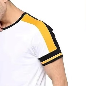 <b>Men's</b> Customized Material Striped T-Shirt Short Sleeve O-Neck Casual Breathable Knitted Regular Fit Oversized Digital Printed - Product Image 6