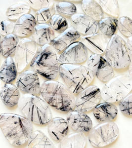 อัญมณีควอตซ์เจียระไนแบบพลอยสีดำธรรมชาติอัญมณีหลวมสำหรับทำเครื่องประดับและตกแต่งบ้าน - Product Image 2