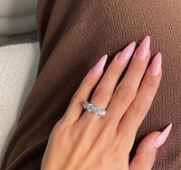 5 克拉五石椭圆形切割实验室培育钻石 18K 金女士订婚戒指 |   认证奢华新娘婚礼珠宝 |