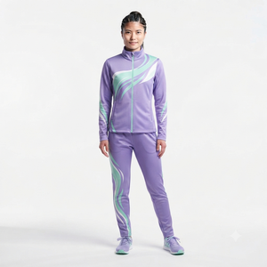 Custom Women Cheerleading Training Tracksuit Athletic Sports <b>Jacket</b> and Pants Set Breathable Performance Wear for Team Practice - Product Image 5