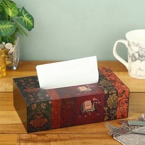 Mesa de Cocina Rectangular Multifuncional de MDF Estampado con Efecto Mármol de ILAHI, Hecha a Mano, con Soporte de Almacenamiento No Plegable - Product Image 1