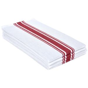 Serviette de cuisine à rayures à chevrons en coton 100% Premium Confort doux Absorption élevée Serviette de nettoyage multi-usages à séchage rapide Beige - Product Image 3