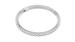 กำไลข้อมือเพชรทองคำขาวสำหรับผู้หญิง เพชรทรงกลมเจียระไนแบบบริลเลียนท์ สี D ธรรมชาติ รับรองโดย GIA เครื่องประดับแต่งงานสุดคลาสสิก - Product Image 4