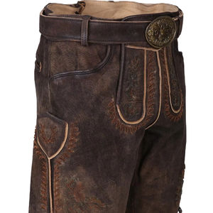LEDERHOSEN <b>LEATHER</b> <b>MENS</b> GERMAN <b>SHORTS</b> TRACHTEN OKTOBERFEST BEERFEST - Product Image 1