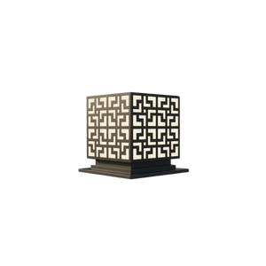 Maze Pattern LED Gate <b>Pillar</b> <b>Light</b> Vietnam CM Decor Outdoor Villa Garden Black E27 IP65 Steel Column <b>Light</b> AC 220V - Product Image 1