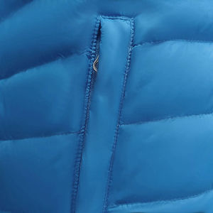 Chaqueta Acolchada con Capucha Azul para Hombre, Cortavientos, con Cierre de Cremallera, Abrigo de Invierno, Estilo Casual, Relleno Grueso de Poliéster - Product Image 3