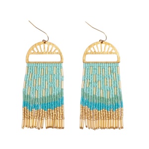 ต่างหูลูกปัดเม็ดลูกปัดแบบวินเทจเก๋ไก๋สไตล์ศิลปะ - Product Image 4