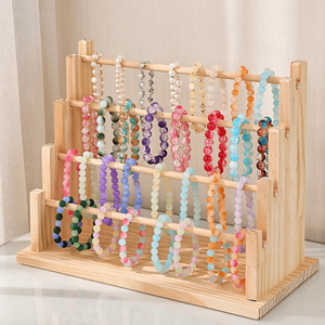 Présentoir à bijoux en bois détachable pour boucles d'oreilles, bracelets, colliers - Commandes à retirer soi-même (TK/TEMU) - Product Image 5