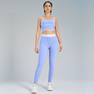 Conjunto de Ropa de Yoga para Mujer, Leggings, Pantalones de Yoga, Conjunto Deportivo al por Mayor para Fitness, Top Deportivo - Product Image 3