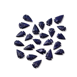 Puntas de flecha de piedra natural, cristal de goldstone azul, puntas de flecha de jaspe elegante curativas, gemas, venta al por mayor de cristales - Product Image 2