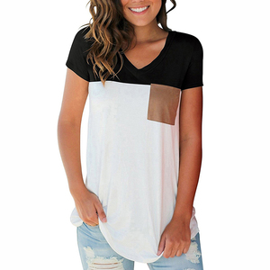 Camiseta de Verano de Lujo con Cuello en V y Logotipo Personalizado, Servicio OEM, Impresión de Camisetas con Gráficos Personalizados, Camisetas de Algodón para Mujer en Tallas Grandes - Product Image 1