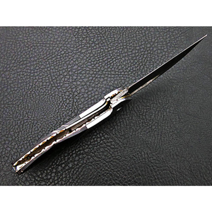 Cuchillo de Camping OEM 2026 para Exteriores con Diseño Mini, Hoja de Acero de Damasco y Mango de Madera, Cuchilla D2 para Caza - Product Image 3