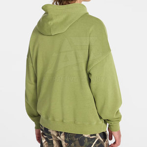 Hoodie homme coupe boxy à manches longues, design personnalisé, fabriqué dans les meilleurs matériaux, streetwear, hoodies basiques coupe boxy pour homme - Product Image 2