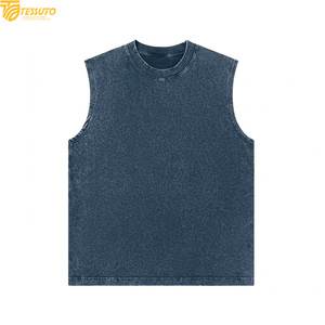 Débardeur Homme Vintage Personnalisé en Coton Épais Délavé à l'Acide, Style Musculation, Sans Manches, Streetwear, Uni, Vierge, Fabricant - Product Image 6