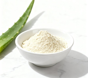 Poudre d'aloe vera naturelle 200X à longue durée de conservation pour une formulation facile et des applications efficaces comme matière première cosmétique - Product Image 1