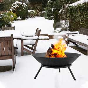 Brasero Portátil de Acero para Jardín, Patio y Camping con Soporte - Product Image 1