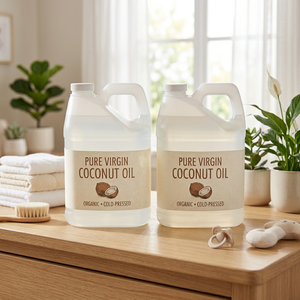 Aceite de Coco Virgen Puro Orgánico, Prensado en Frío, Natural, Grado Alimenticio, Aceite Portador Fraccionado para Cabello, Piel, Masajes, Belleza y Cocina - Product Image 2